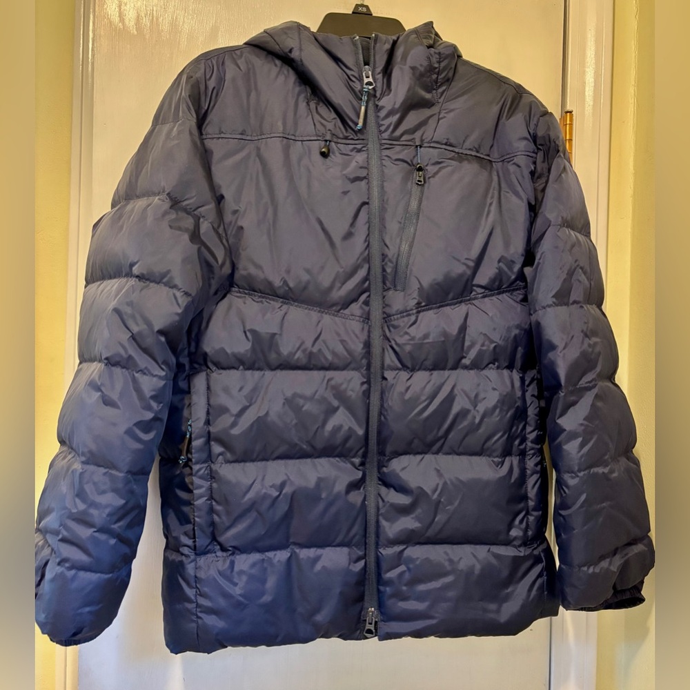 Lands’ End Navy Blue Down feather Filled Puffer coat Men Unisex Small